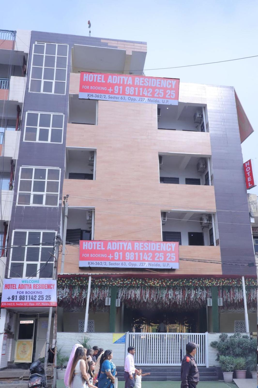 Hotel Aditya Residency Near Sector 63 Metro Station Noida Eksteriør bilde